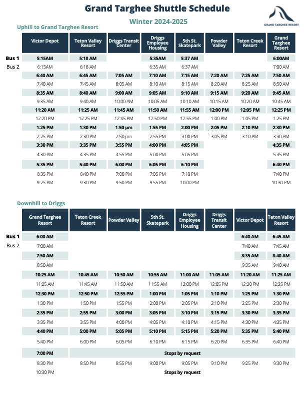 Bus Schedule 24.25