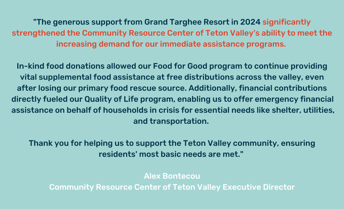 Impact quote from CRC