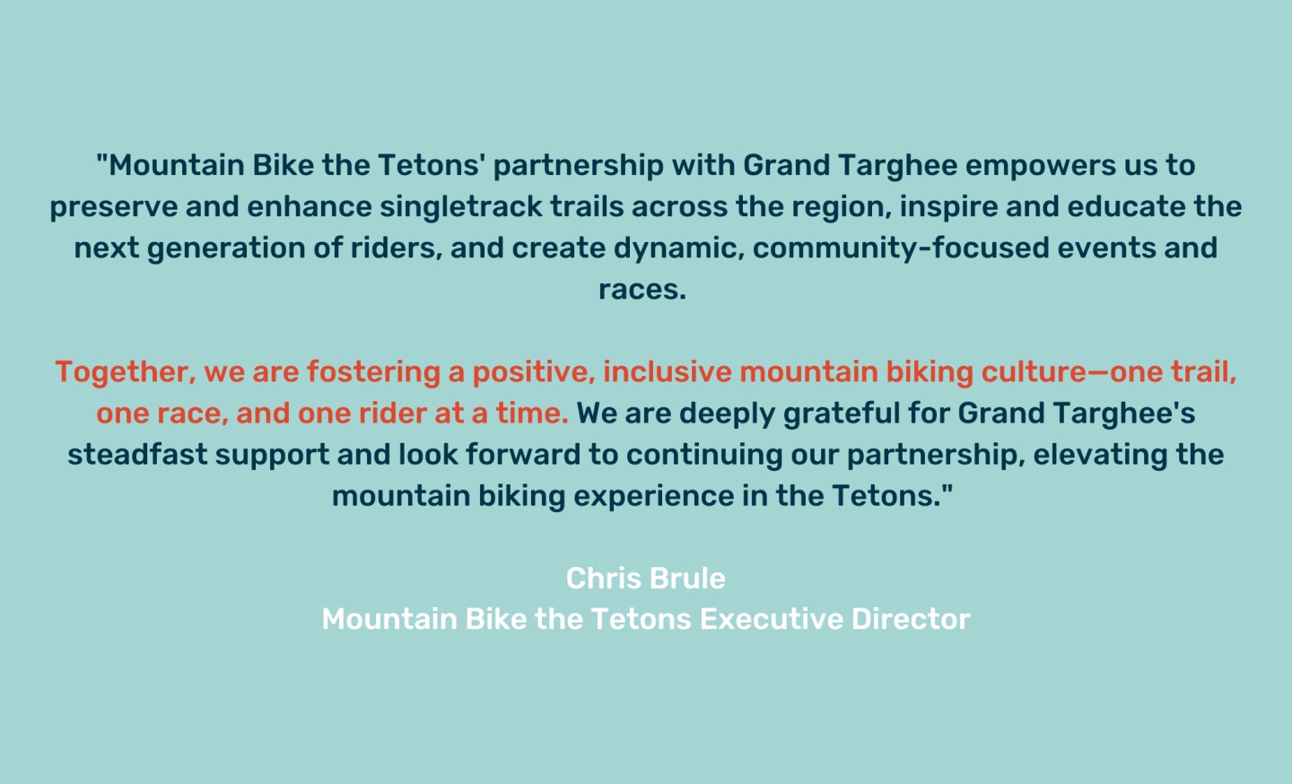 Quote from MBT Executive Director