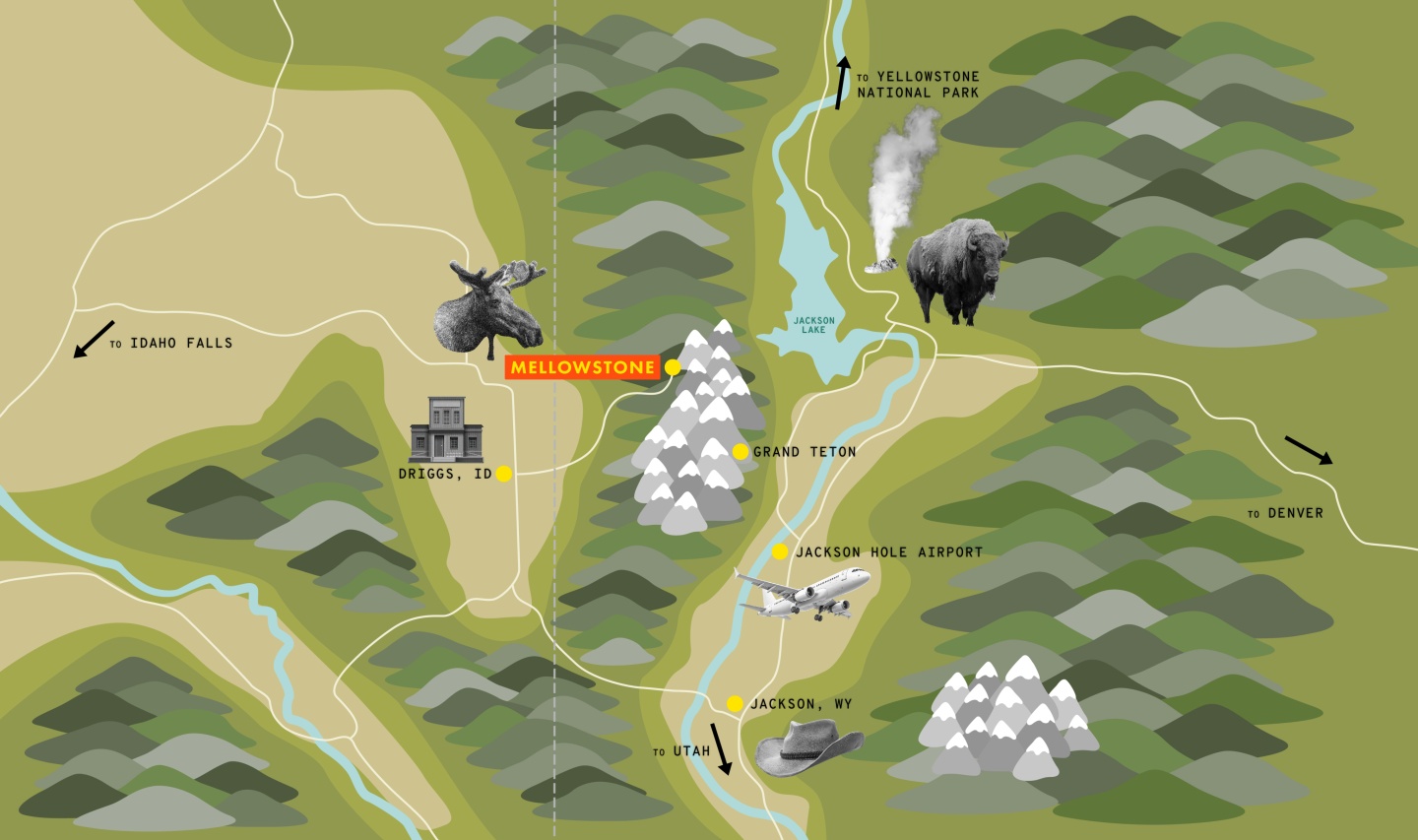 Map illustration of Grand Targhee